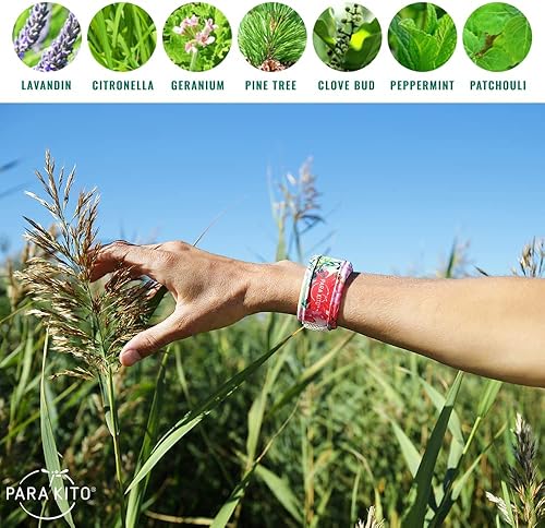 Miniatura 4 de PARA'KITO - Pulsera repelente de insectos y bichos para niños, impermeable, repelente de plagas al aire libre con aceites esenciales naturales,