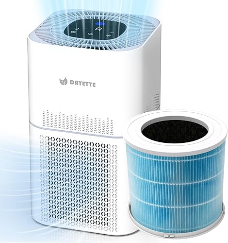 Purificadores de aire HEPA para el hogar, habitación grande, CADR 300+ mh 1290 pies cuadrados, con filtro de aire HEPA extra H13 True para humo