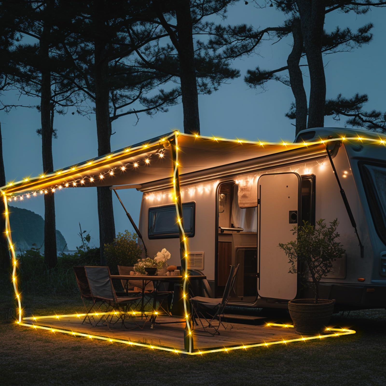 Tira de luces solares de tubo más grueso de 98 pies con control remoto para jardín, blanco cálido, IP67, 300 LED, tira de luces solares para exteriores, impermeable, para patio, árbol, vacaciones