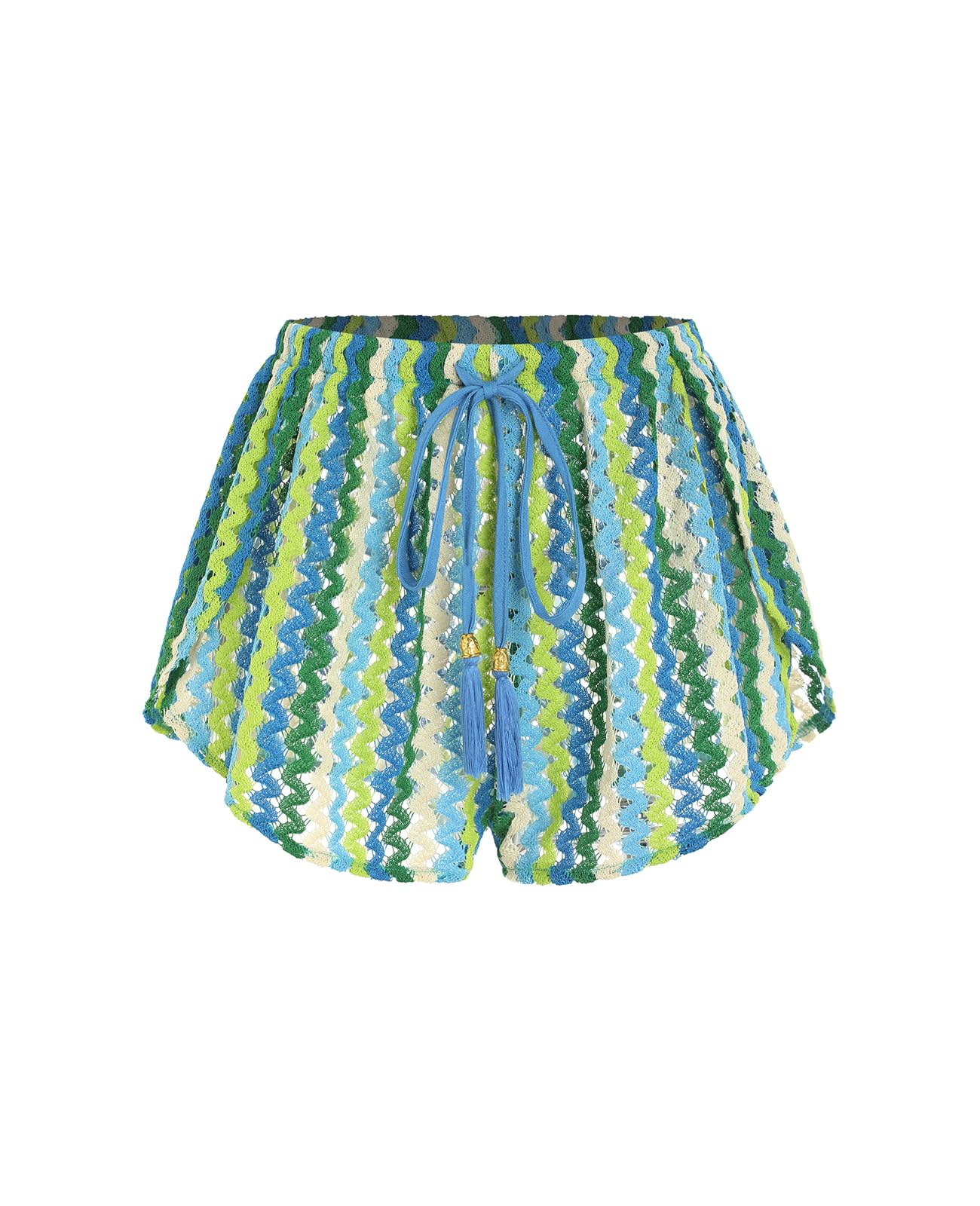 zaful Crochet Cover Up Shorts for Women Beach Swimwear 2026 Boho High Waisted Drawstring Flowy Swim Bottom-picture-25