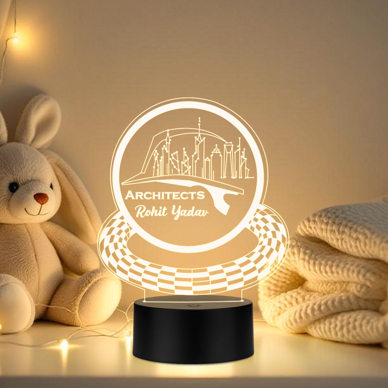 Personalized Architect Table Lamp with Warm White Light Customized with Name & Logo | Gift for Architect Men | Best Gift for Engineer & Architect | Gift for Civil Engineer-image-36