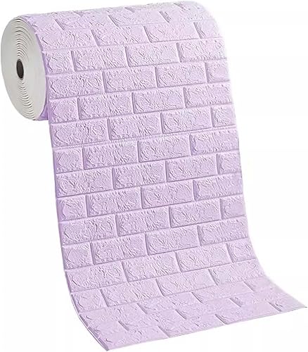 Miniatura 1 de HAILM Paneles de pared 3D de espuma autoadhesivos con respaldo, papel tapiz texturizado con efecto de ladrillo extraíble, impermeable, grosor de