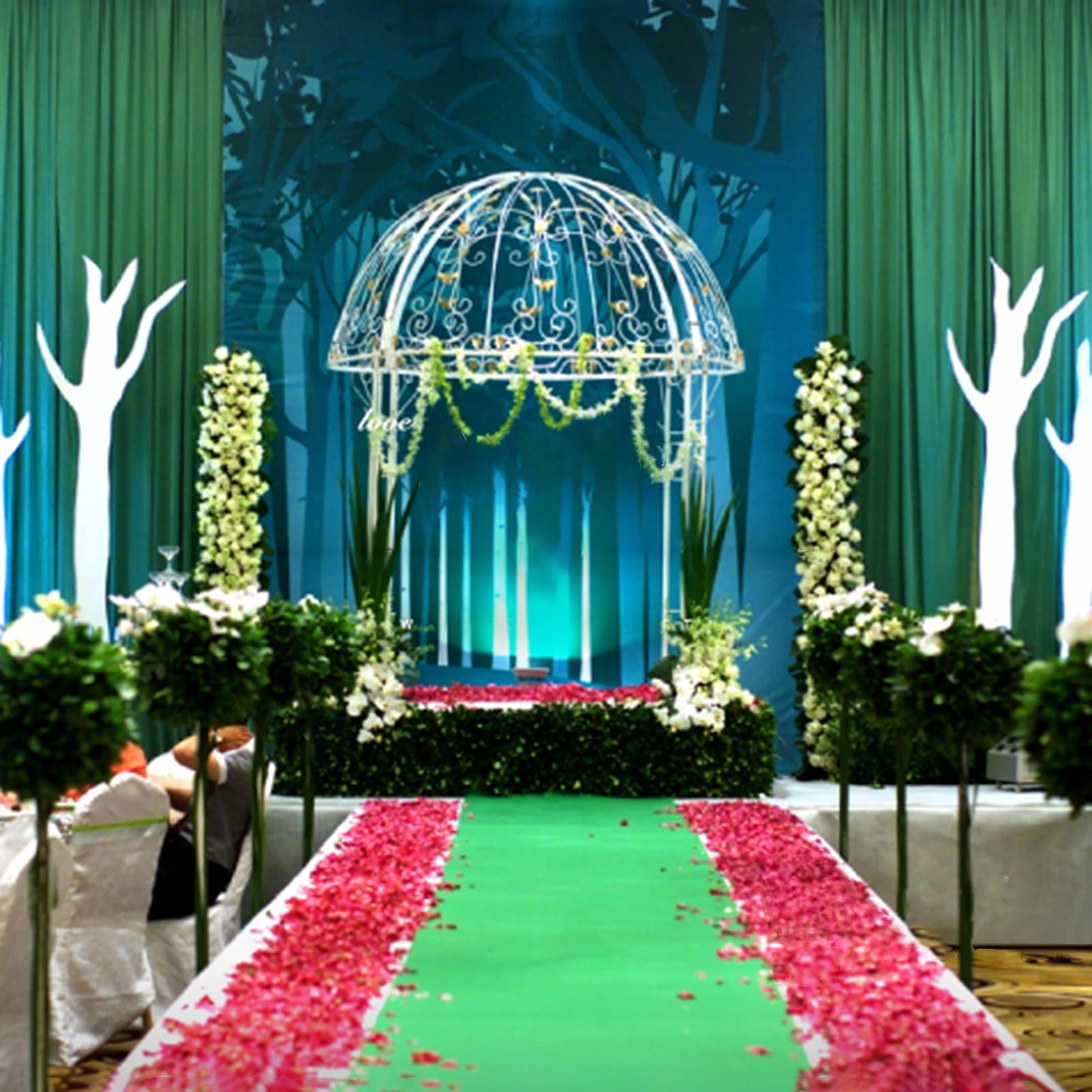 KAMPCO Tappeto da sposa Runner Runway Rug per cerimonia di nozze, festa, compleanno, decorazioni per banchetti, interni ed esterni