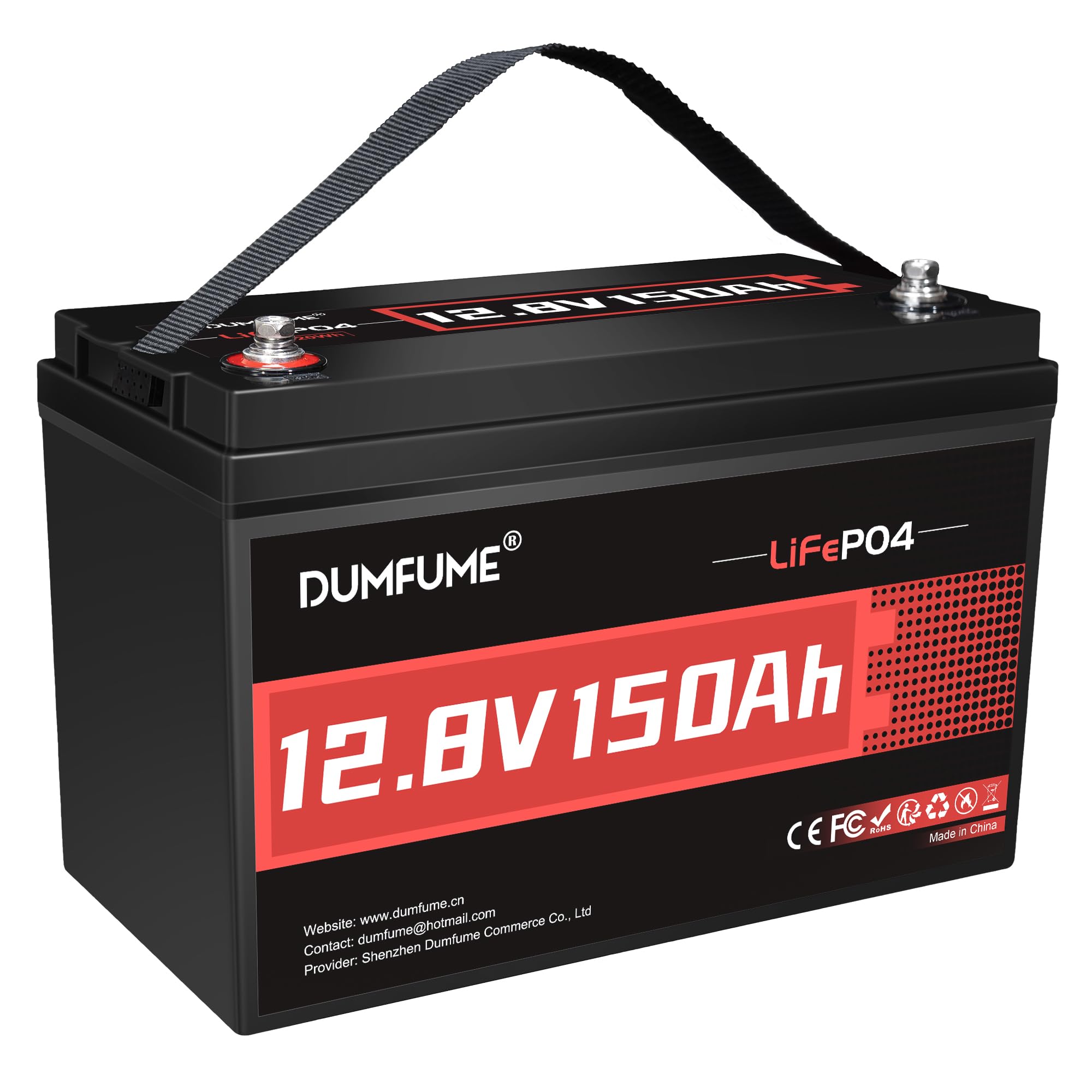 DUMFUME 12V 150Ah LiFePO4