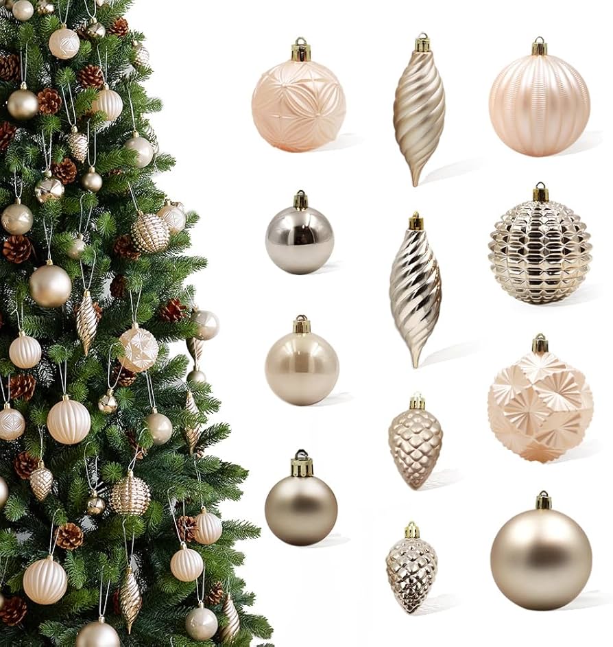 Amazon.co.jp: クリスマス オーナメント 78個 セット クリスマスツリー