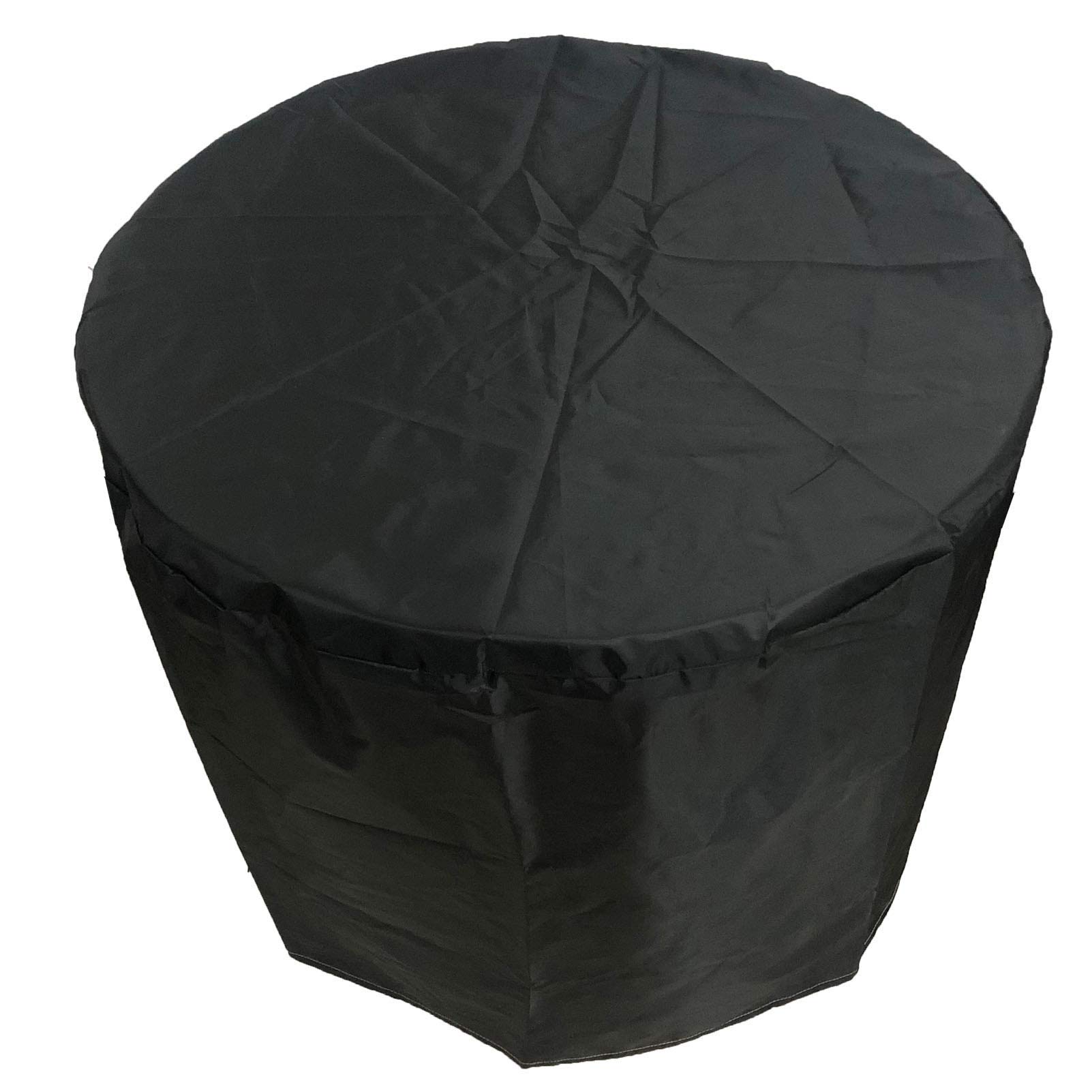 Copertura Per Tavolo Da Giardino Rotondo Flymer Impermeabile - 230x110 Cm, Nero, Tessuto Oxford 210D, Con Cordino Antivento