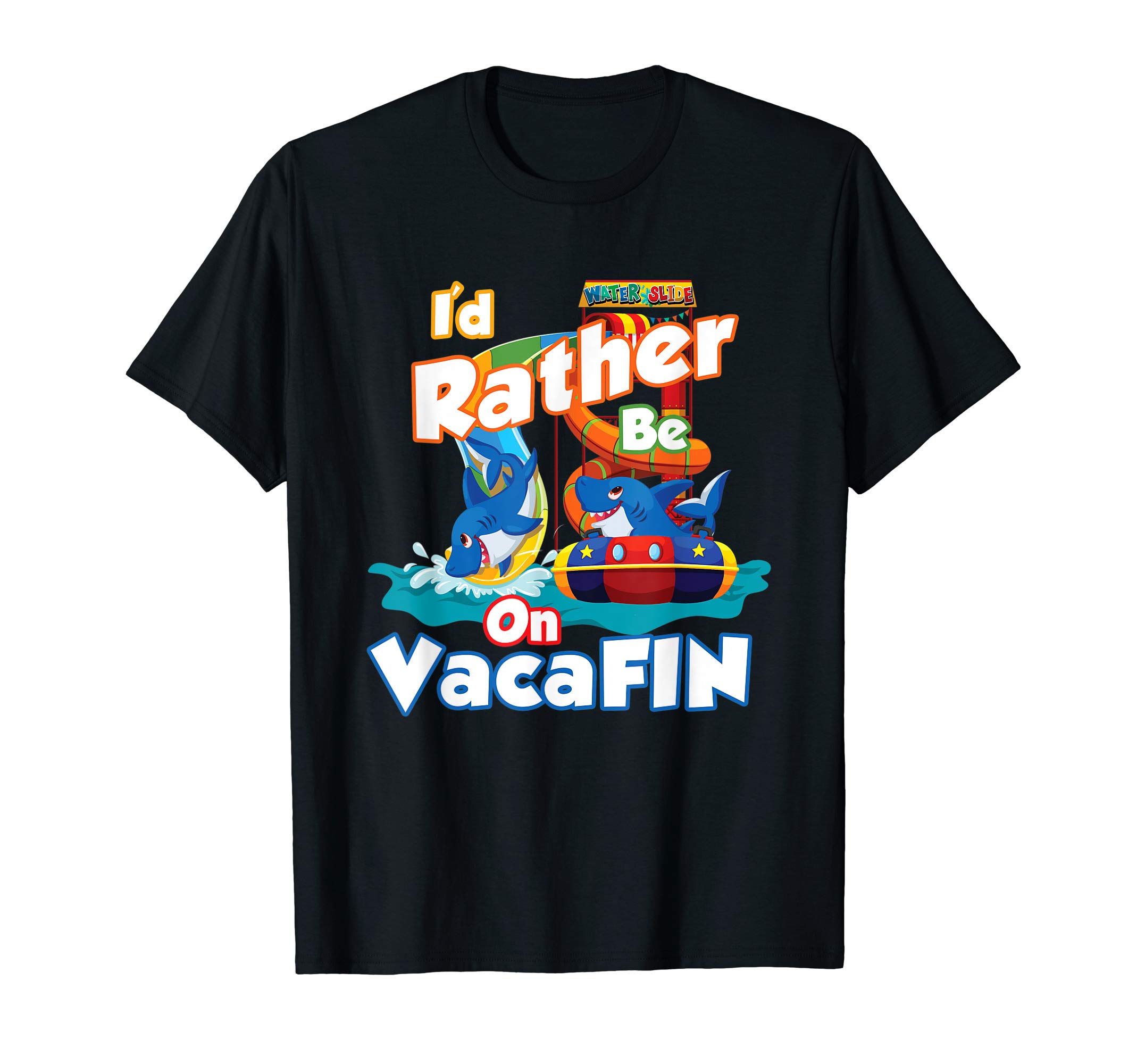 Fun Shark Shirts by EKASKFunny Shark Shirt I'd Rather Be On Vacation Back to School T-Shirt