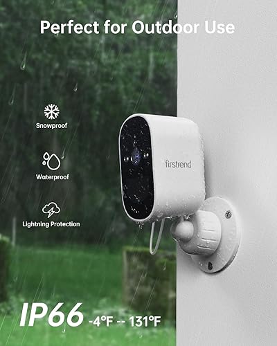 Miniatura 2 de firstrend Home Security Cameras Wireless Outdoor 2K WiFi Battery Powered Surveillance Camera with Spotlight Color Night Vision Smart Motion
