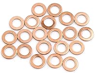 Vista 26 de X AUTOHAUX Anillo de sellado plano de cobre métrico M6 x 0.354 in x 0.039 in para tuerca de tornillo