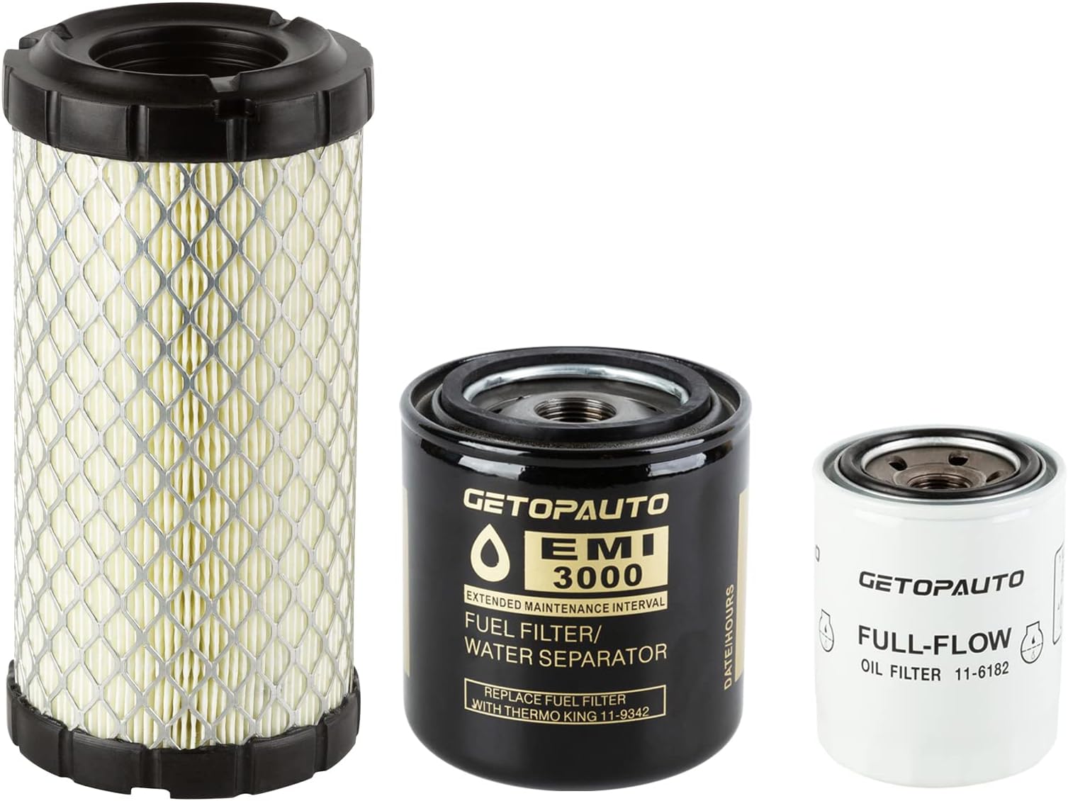 11-6182 11-9059 11-9342 Oil Fuel Air Filter Maintenance Kit Compatible with Thermo King Tripac APU or Evolution