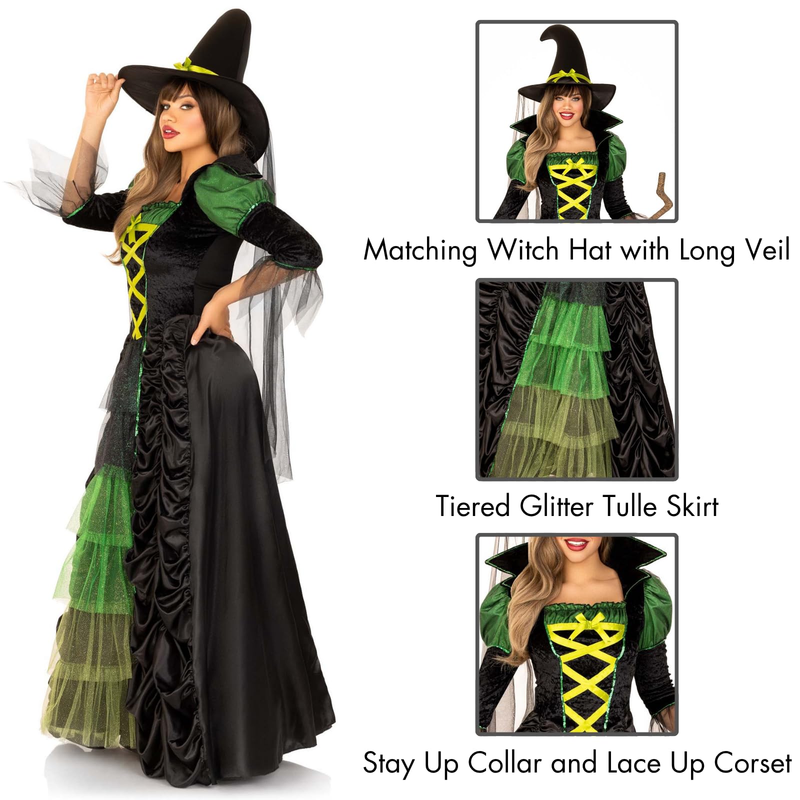 Leg Avenue Women's 2 Piece Storybook Witch Costume