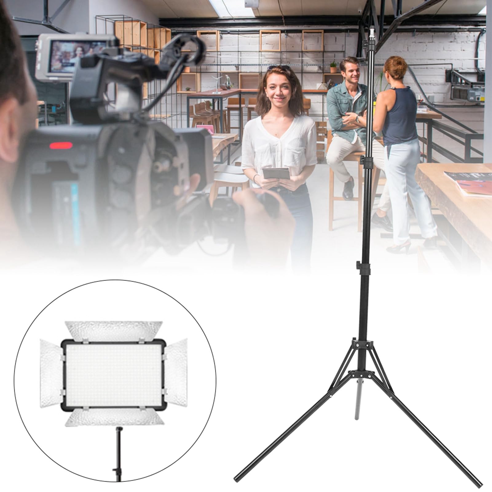 Studio Lampe Photo Softbox + Trépied Réglable 68-200 Cm – Kit Éclairage Professionnel Pour Photo Produit, Vidéo YouTube, Streaming