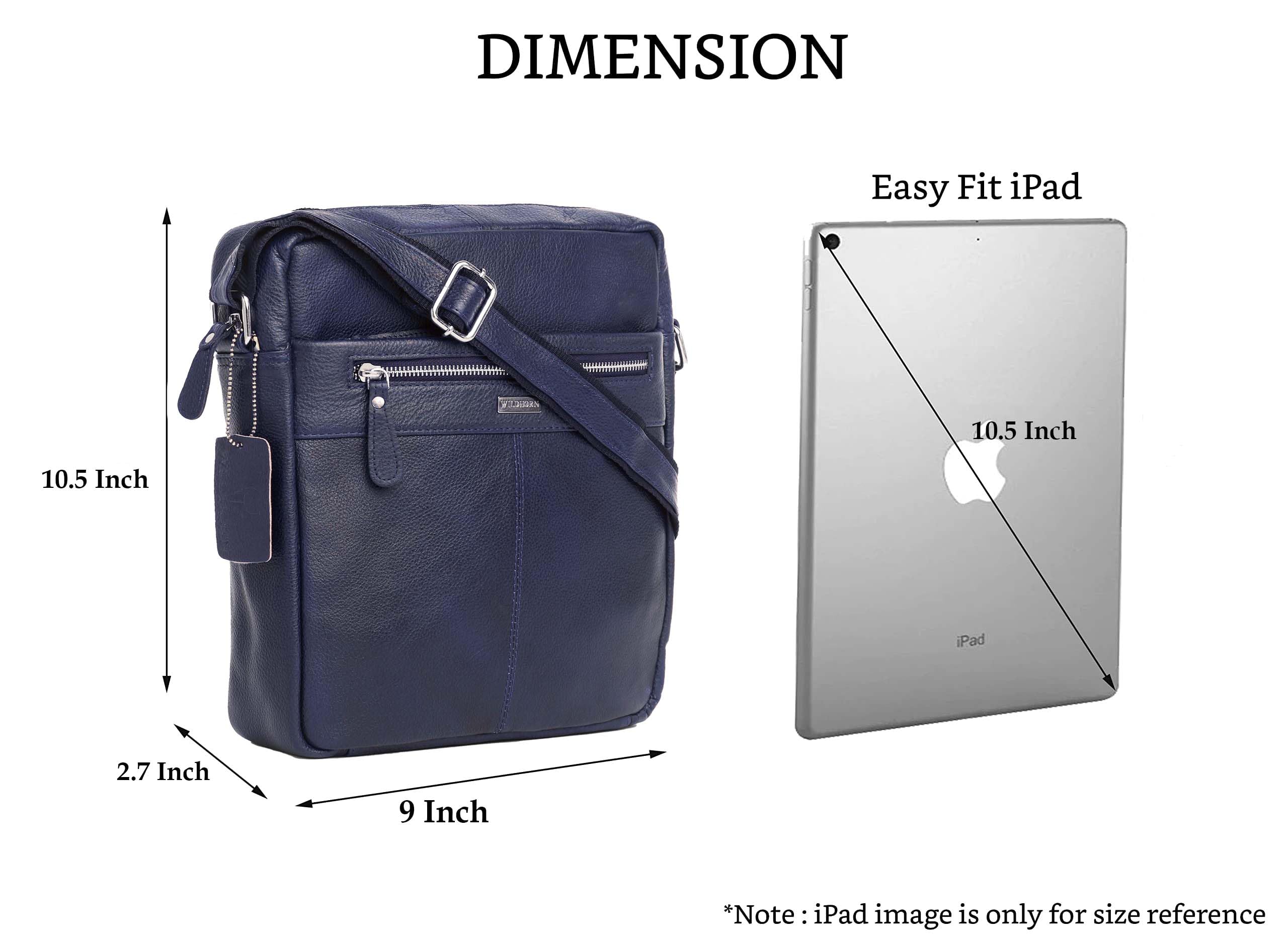 WildHorn Genuine Leather Sling Messenger Bag | Stylish, Functional & Spacious | Adjustable Strap | 1-Year Warranty - Image 5 thumbnail