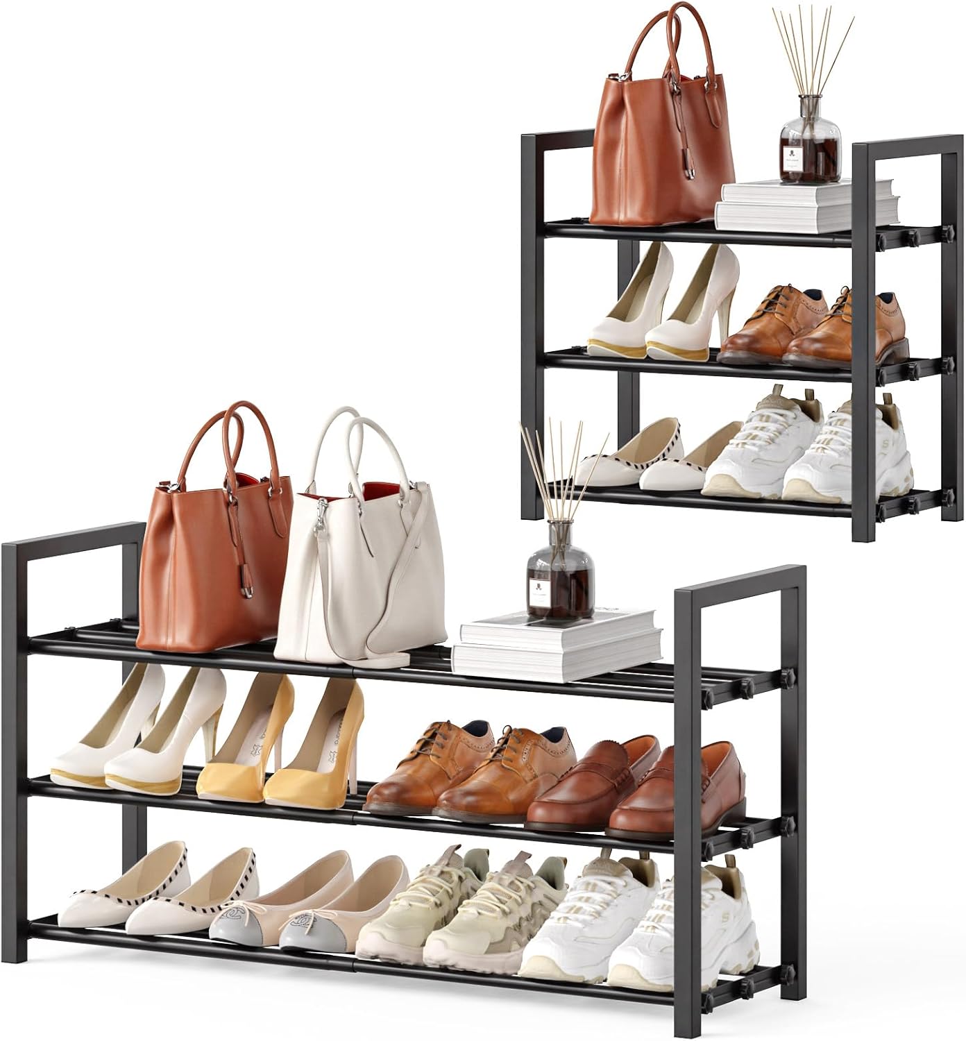 Amazon.com: Roylvan 3-Tire Expandable Shoe Rack, 17"-31" Adjustable ...