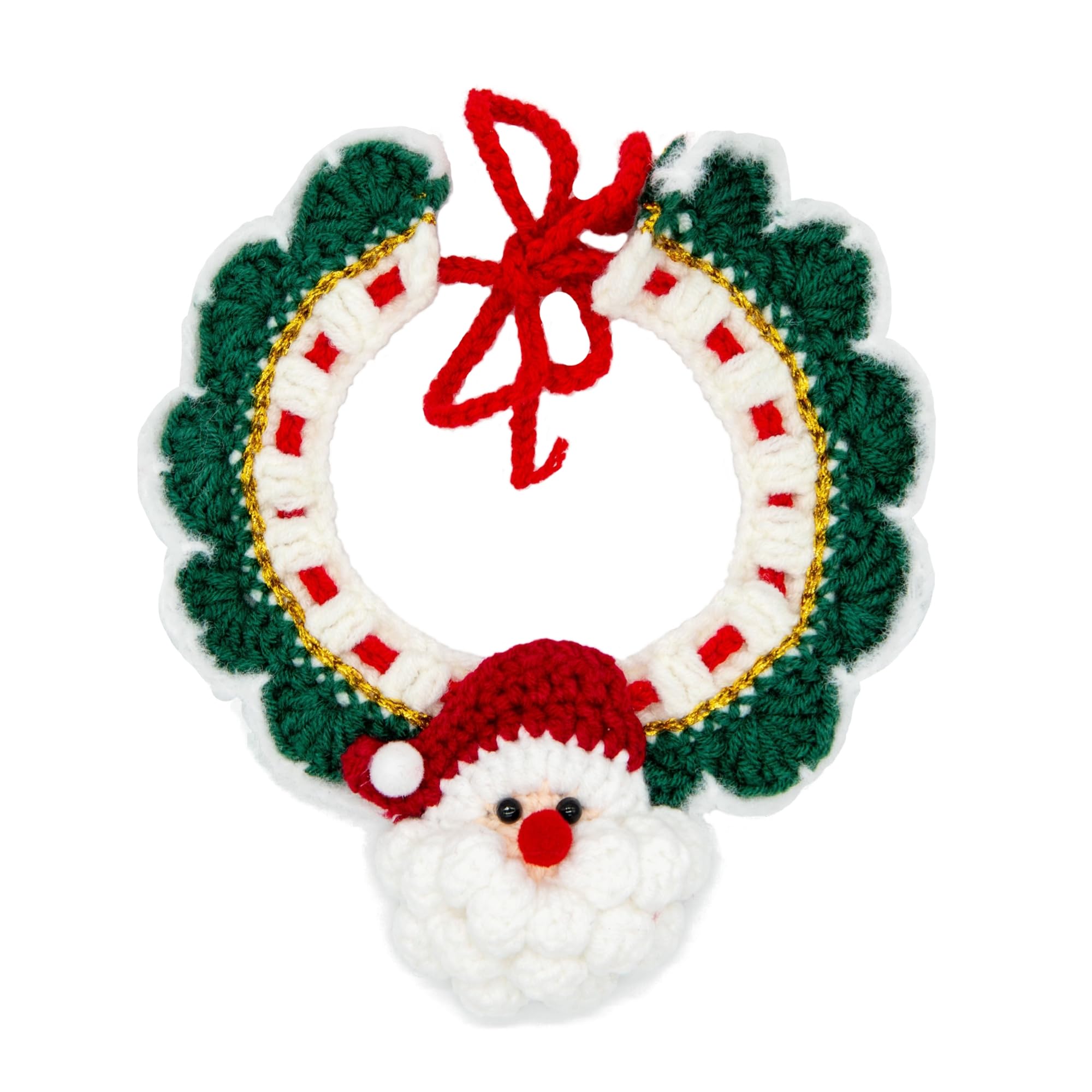 Kybelehoo Katzenhalsband Weihnachten Gestrickt, Katzenschal Gestrickt | Verstellbar, Weich und Niedlich, Katzen Weihnachtskostüm für Weihnachtsdekoration – Weihnachtsmann