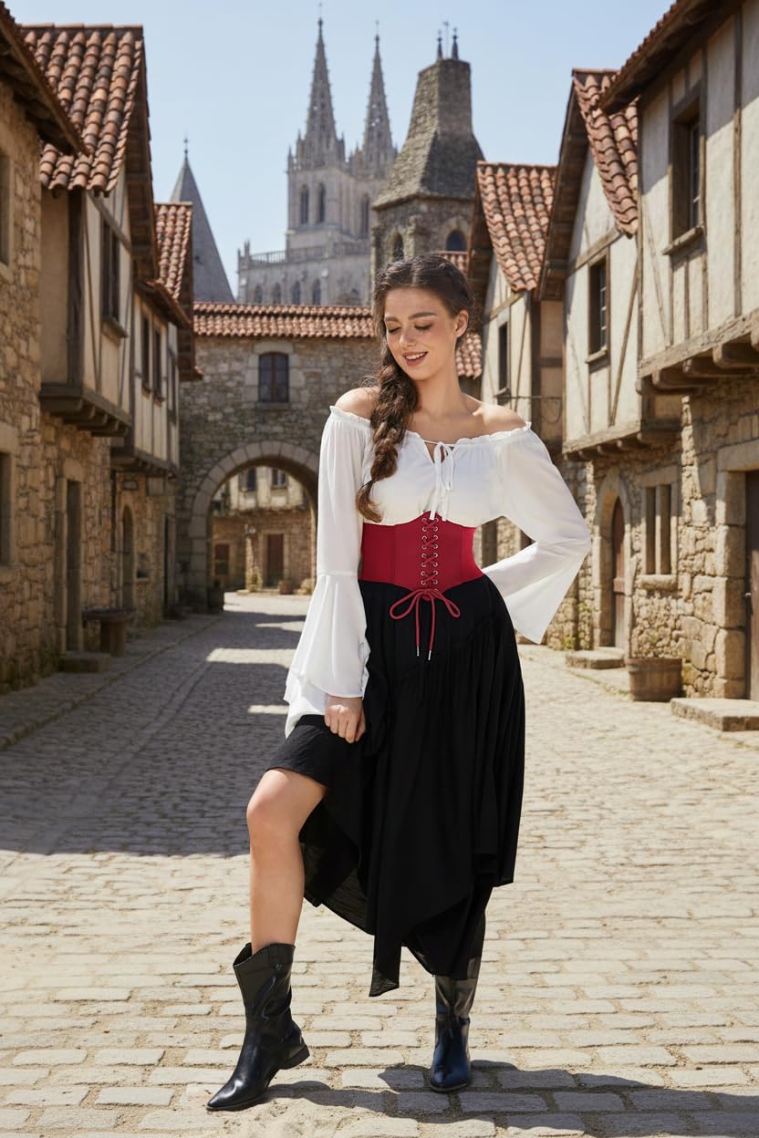 GRACE KARIN Lace-up Cinch Belt Tied Corset Elastic Waist Belt - Image 7