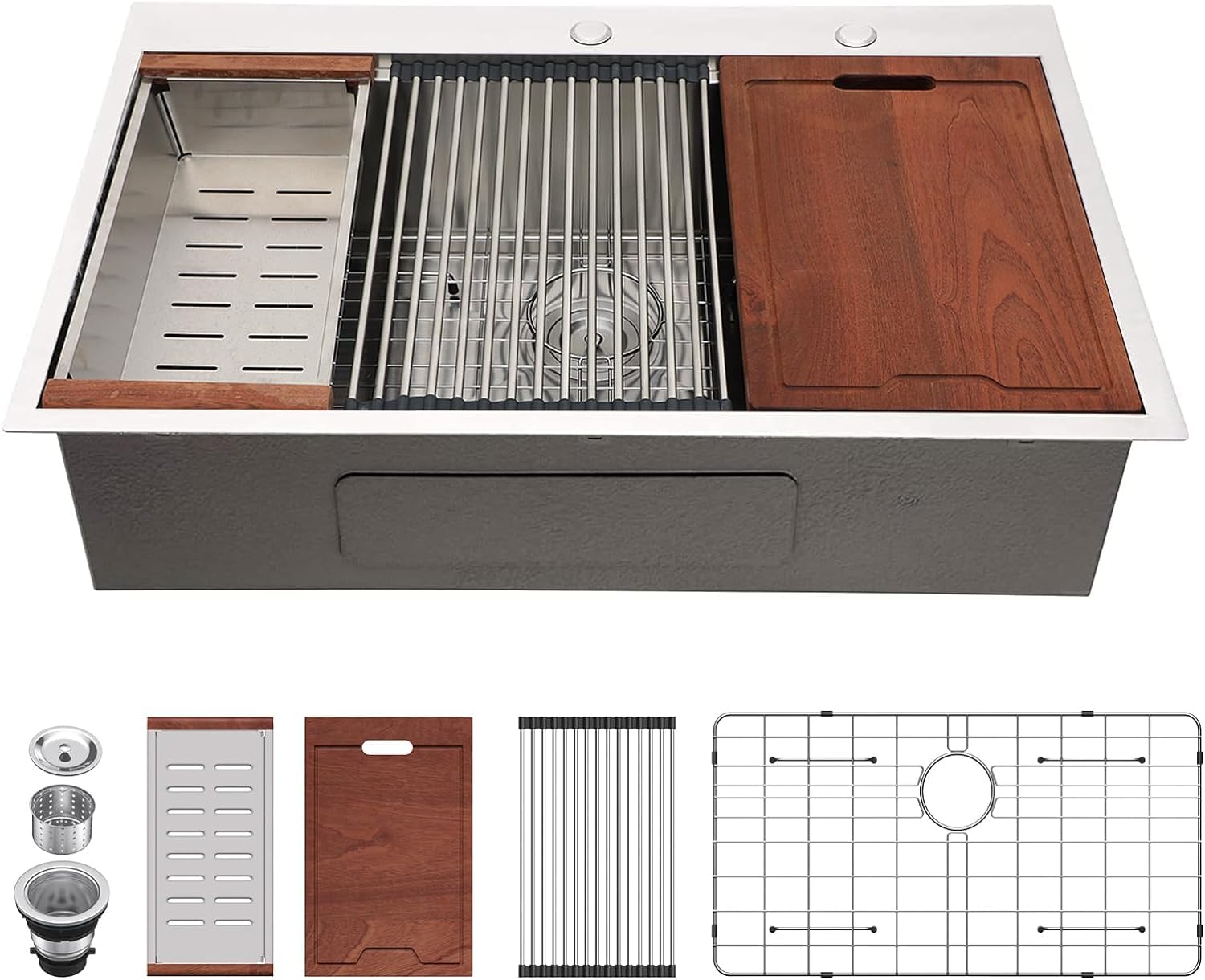 Snapklik.com : LORDEAR Drop In Kitchen Sink 30 Inch Stainless Steel ...