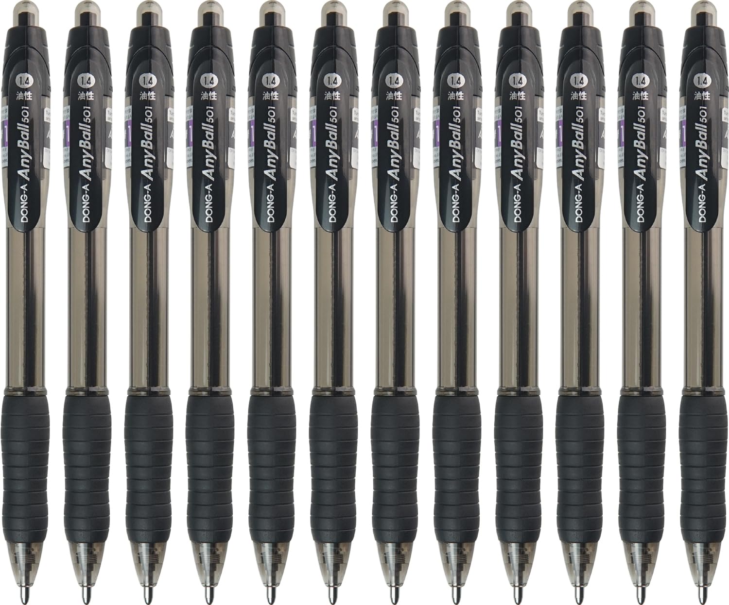 Amazon | Dong-A Anyball ノック式ボールペン 1.4mm 太字ボールペン 12