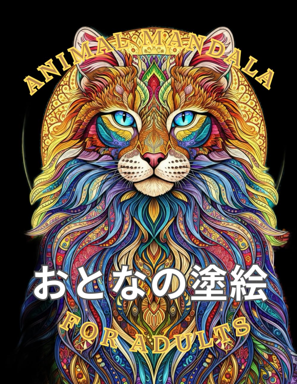 おとなの塗絵: 56種類の美しい動物マンダラが収録されています。