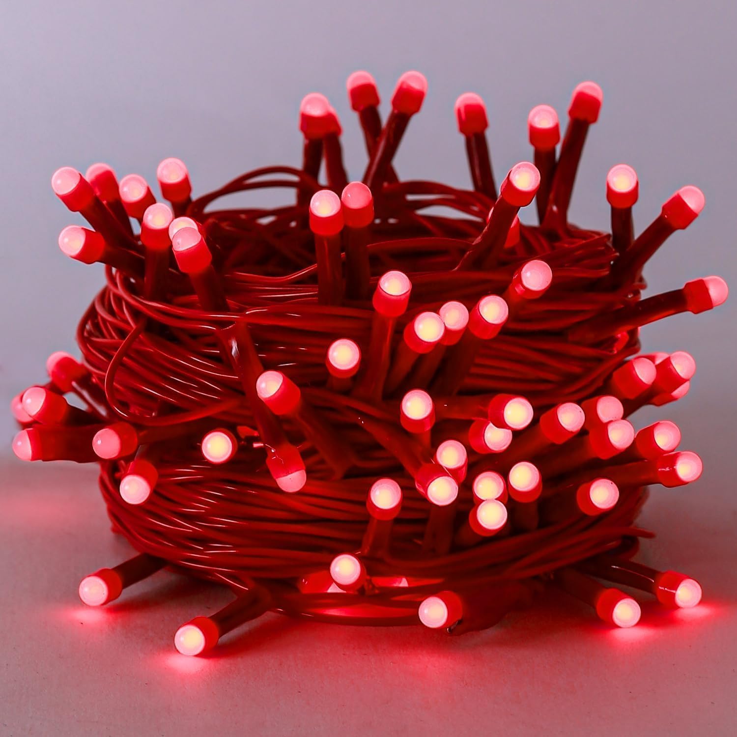 Errol 30 Feet Long 36 LED String Lights | Power Pixel Fairy Lights for Room Decoration | Serial Rice led Lights for Room Decoration, Diwali, Festival, Christmas, Party (Red, Pack of 1)