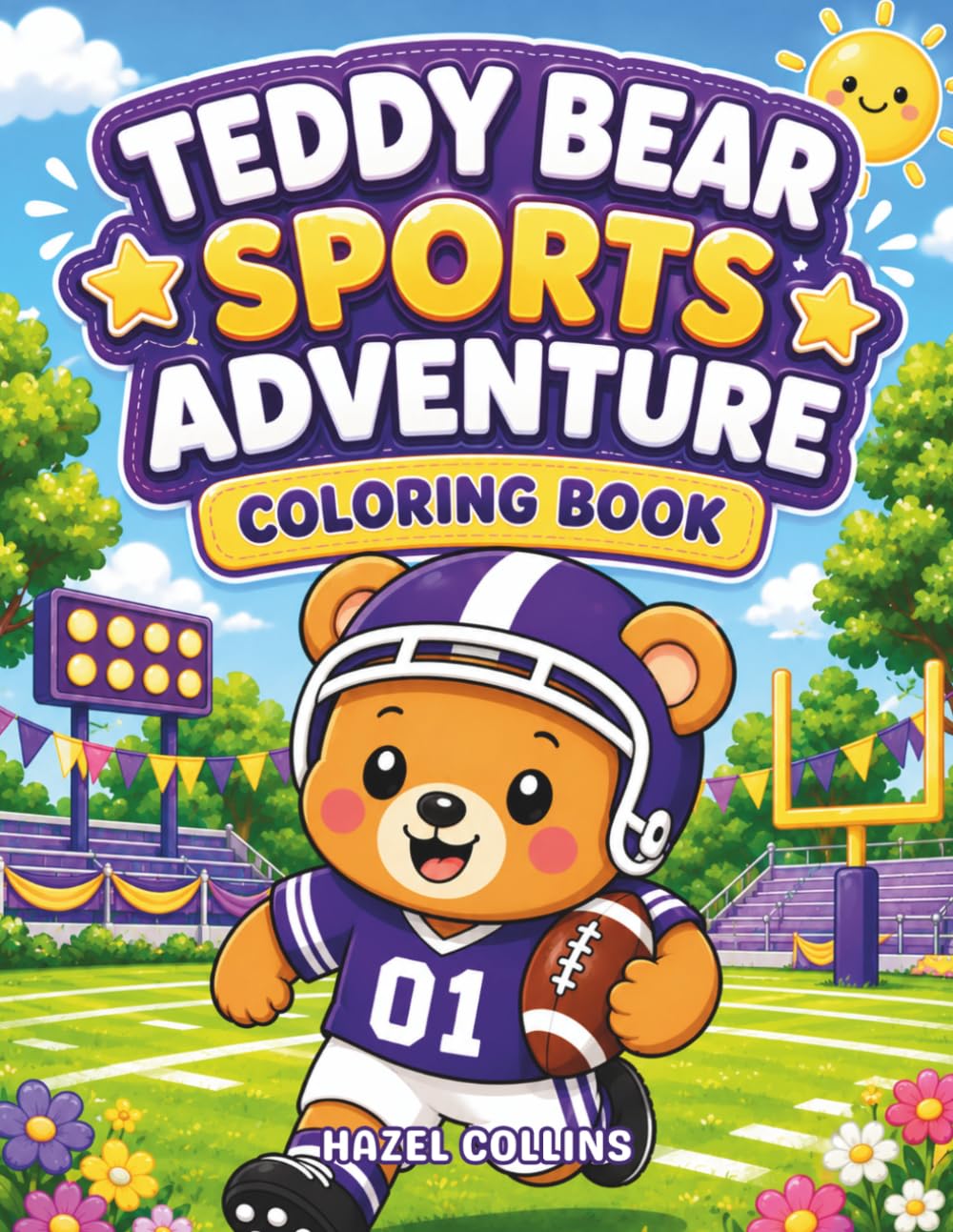 Teddy Bear Sports Adventure Coloring Book: A Fun Kawaii Coloring Journey Featuring Cute Teddy Bears Playing Soccer, Basketball, Swimming, and More