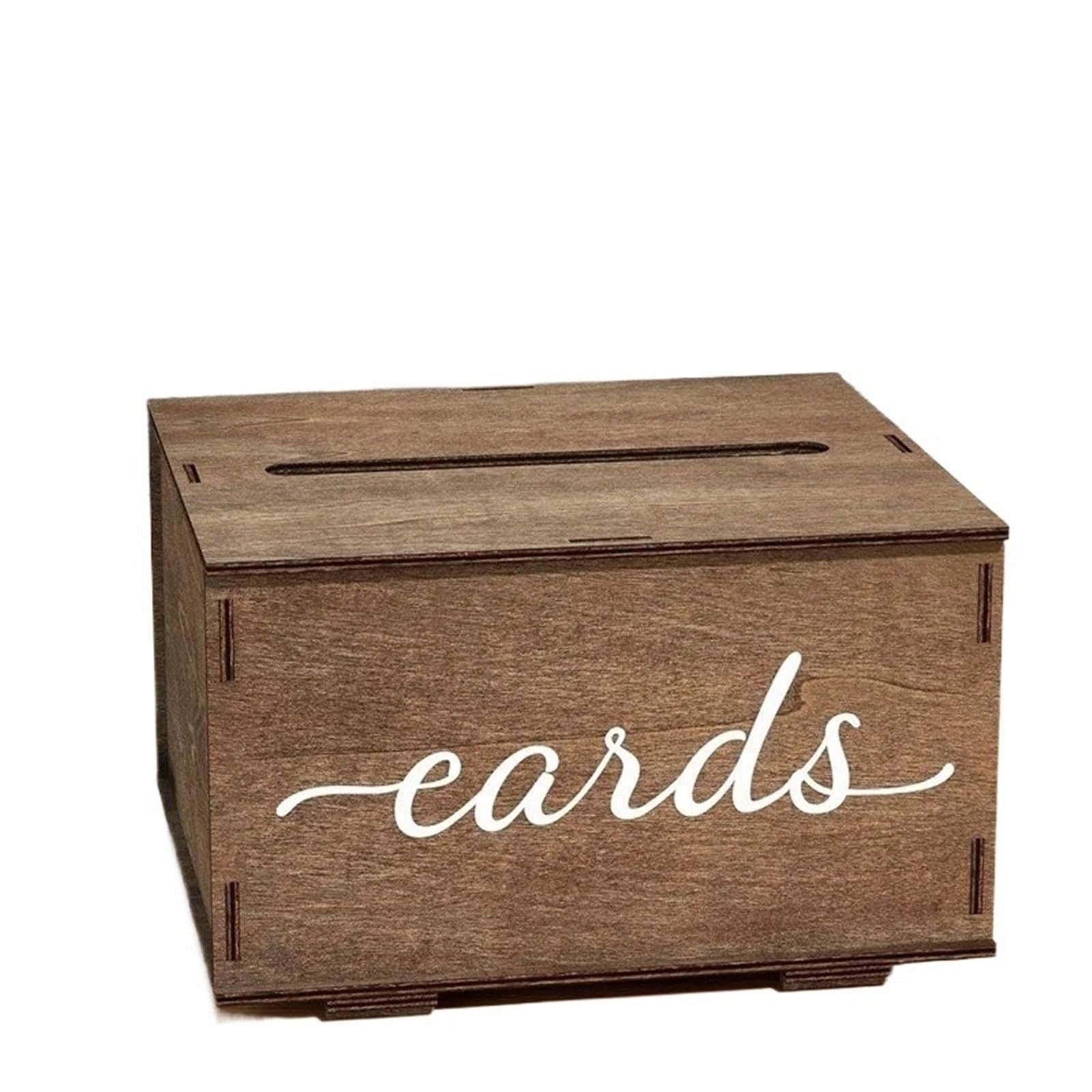 YXINAER Wedding Card Box Wooden Wedding Card Box DIY Retro Signs Boxes Rustic Party Decoration Ceremony Reception Supplies