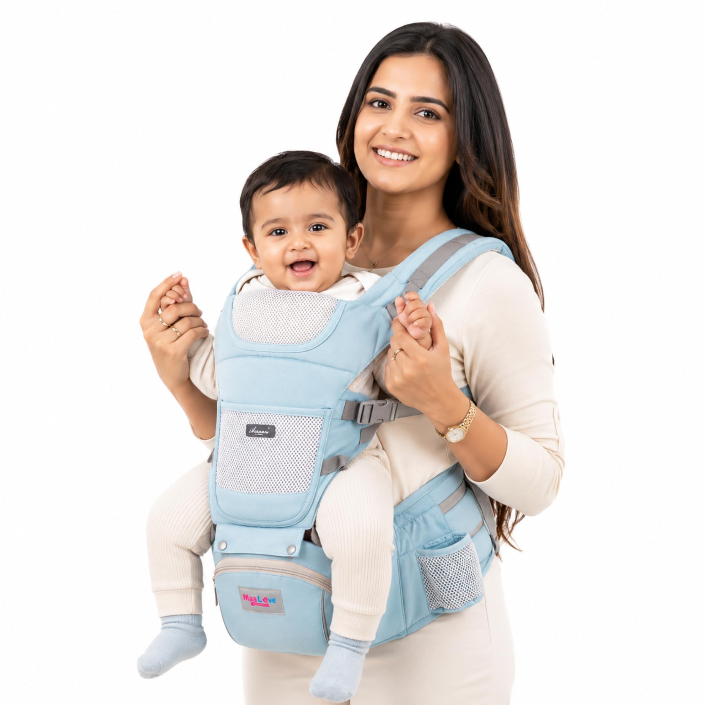 Baby Hip Seat Carrier Bag | Ergonomic Wrap Carrier for Newborns & Toddlers | 6 Adjustable Carry Positions | Adjustable, Breathable & Hands-Free Sling for Moms & Dads | Soft Infant Carrier for Baby-image-24