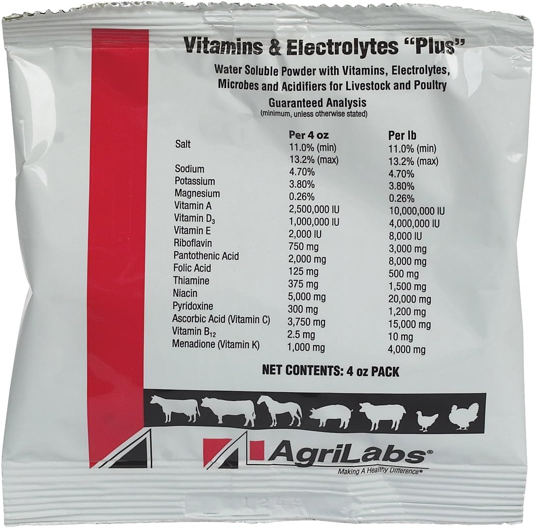 AgriLabs 002-00453 Vitamins & Electrolytes Plus 4-OZ Packet