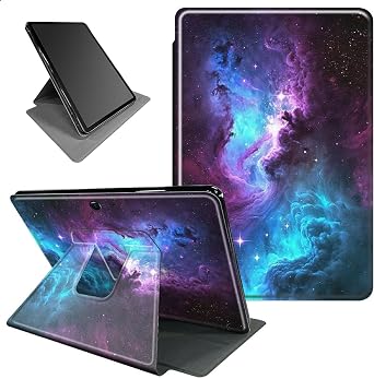 for Microsoft Surface Pro X Case 360 Rotating Degree Stand Lightweight Protective Smart Cover with Auto Wake/Sleep Tablet Case for Microsoft Surface Pro X 13 inch 2020 - Blue Purple Galaxy