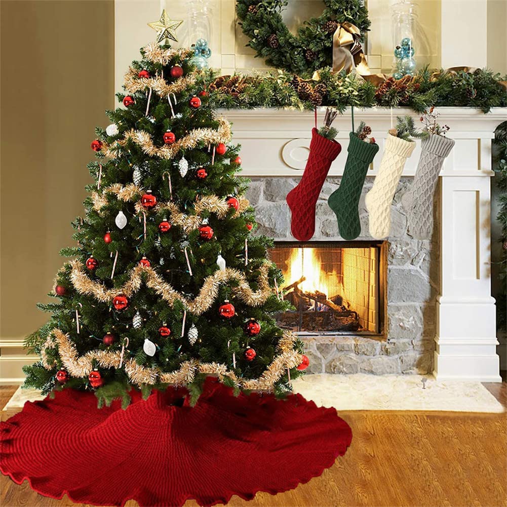 Weihnachtsbaum Decke BukyTom Christbaum Decke Weihnachtsbaum Rock: - 122cm 48zoll Plüsch Weiss, Groß Kunstfell Christbaumdecke Rund Für Weihnachtsdekoration Neujahr Weihnachtsbaum Ornamente Weihnachtsbaum Teppich