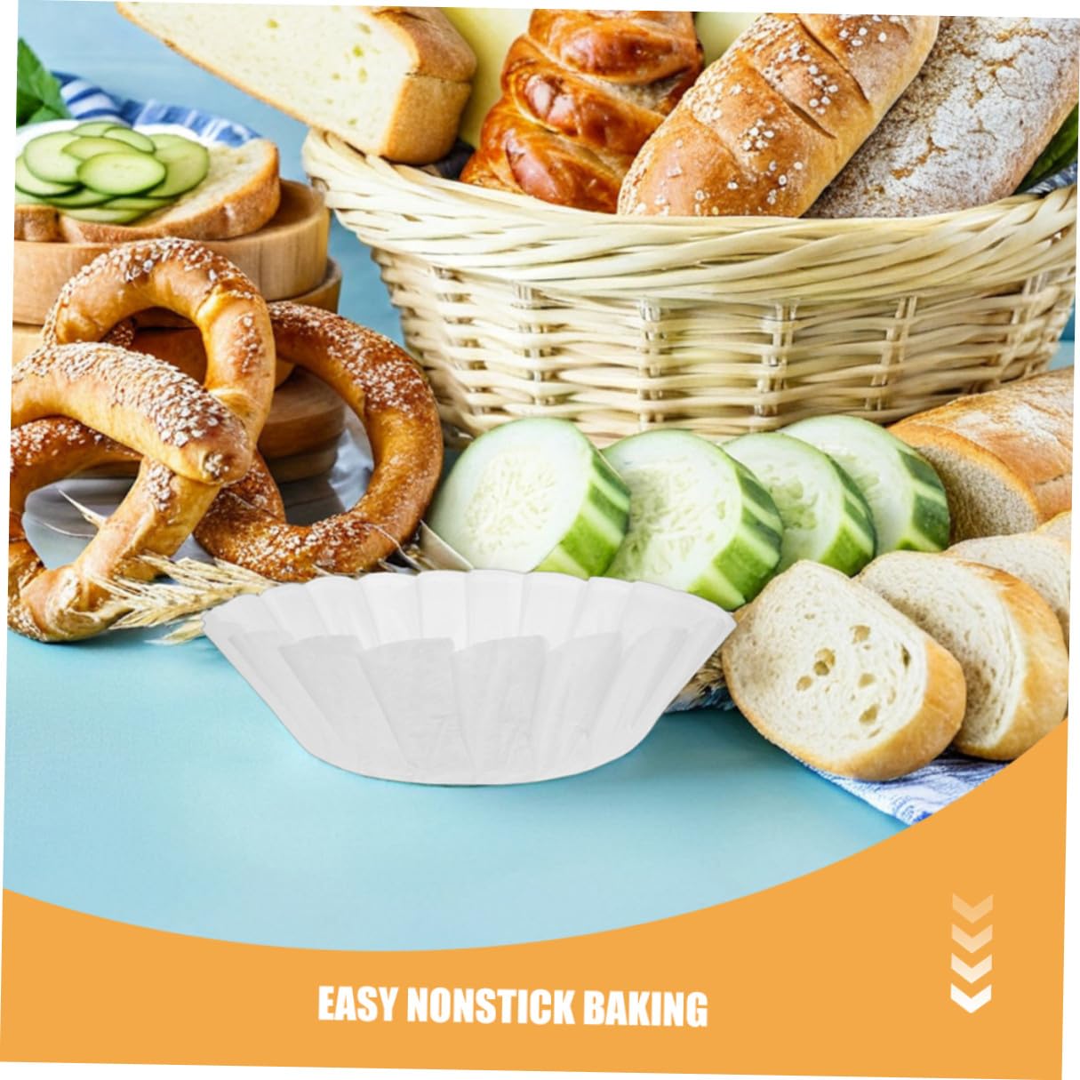 VANZACK 100 Piezas Papel de Horno Especial para Tartas de Queso Antiadherente y Resistente al Aceite para Hornos, Freidoras de Aire y Mini Tartas Cápsulas de Papel para Moldes y Postres