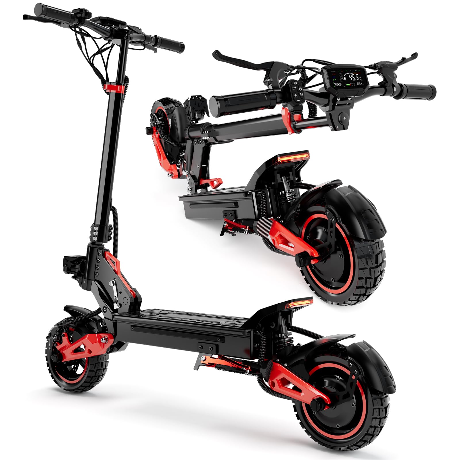 Electric Scooter 900W to 1600W Motor 48V18ah Battery Folding Electric Scooter for Adults 11 Inch Tires Top Speed 30 to 34 MPH Long Range Up to 37