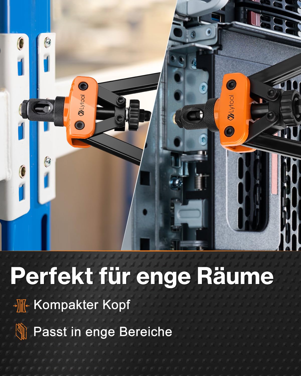 Nietmutternzange Set, Lytool Blindnietmutternzange mit 205 Stk. Nietmuttern in 6 Größe Dorne Nietmaschine Gewinde Nuss Nieten