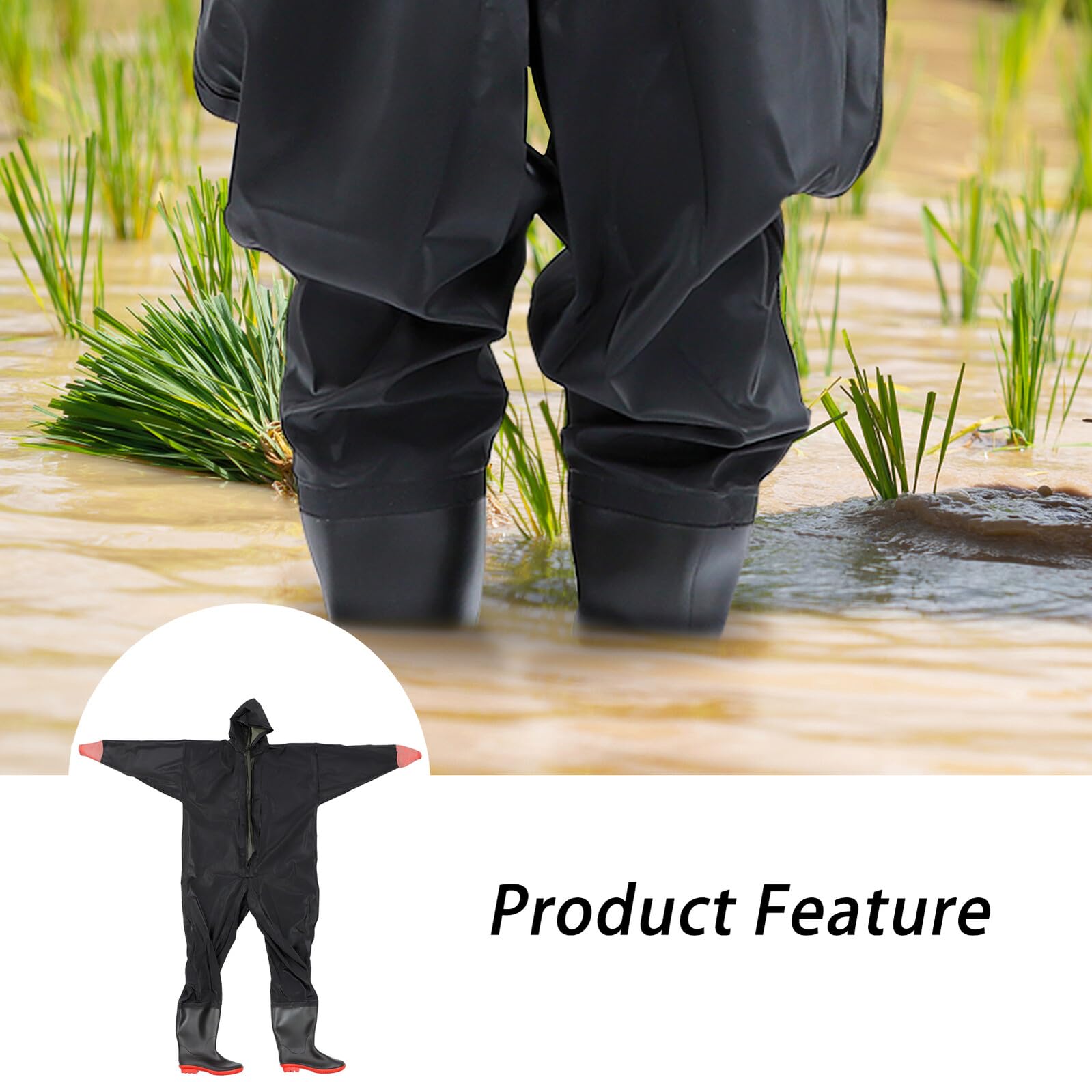 Pantalones de Pesca Impermeables de Cuerpo Entero para Hombre y Mujer Costuras Selladas y Diseño Plegable, Ideales para Jornadas de Vadeo y Pesca