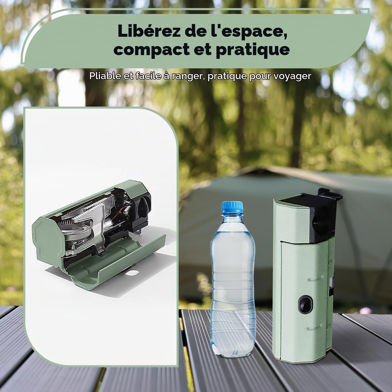 Mini rechaud gaz camping,réchaud à gaz pliable avec sac de rangement,rechaud gaz portable d'extérieur,adapté aux pique-niques,à la randonnée,aux voyages à domicile,aux voyages en camping-car