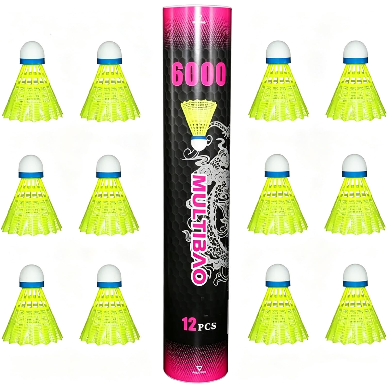 Multibao 12PCS Nylon Badminton Shuttlecocks Durable Windproof & High-Speed 77-79 For Indoor Outdoor Sports Activities Game Practice-image-42