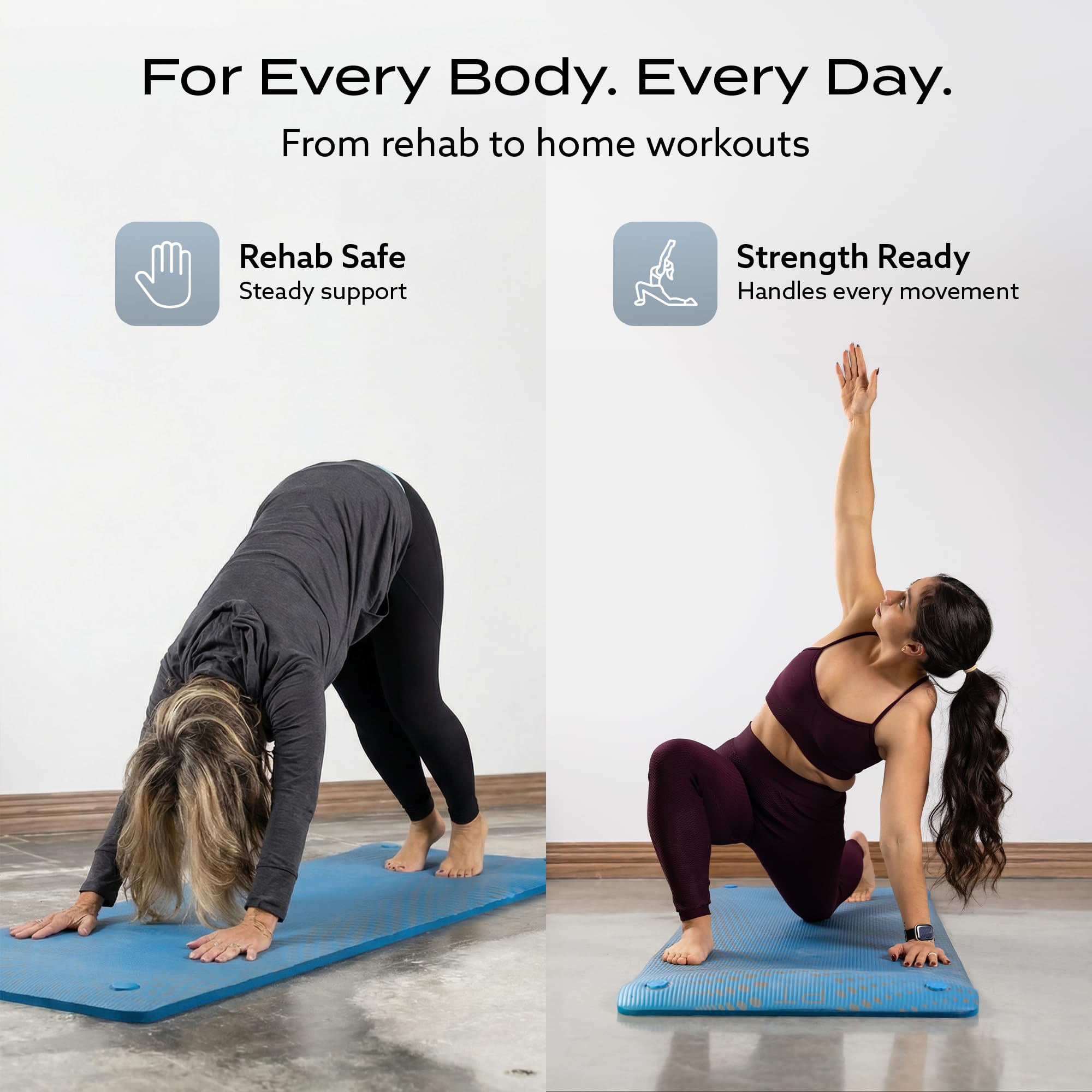 ヨガ・ピラティス SUKALARushed SideTee with Built-in Cup M Amazon.com : Blue Suction Cup Yoga Mat, Non-Slip 1/2in Thick