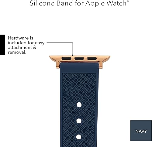 Miniatura 6 de Anne Klein Correa de silicona a la moda para Apple Watch, segura, ajustable, repuesto de correa de Apple Watch, se adapta a la mayoría de las muñecas