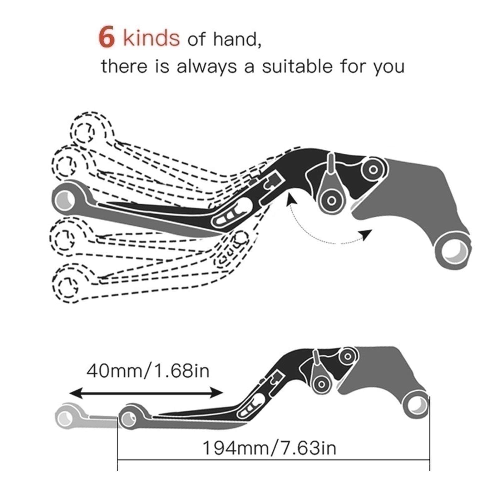 Leva Della Frizione Del Freno Per YAMAHA XV 950 2016 CNC In Alluminio Moto Regolabile Pieghevole Pieghevole Brake Brake Brake Levers Manubrio Manubrio (Colore : D)
