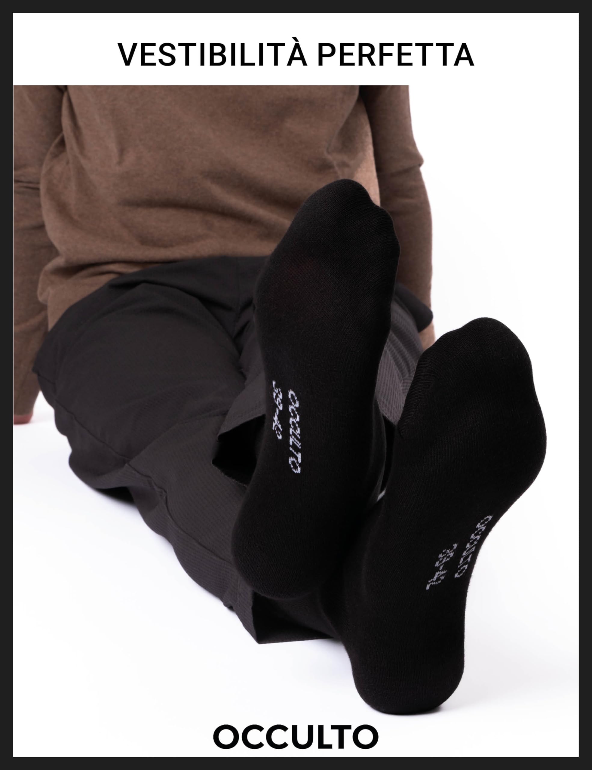 Occulto calze nero pacco da 10, pacco da 20, pacco da 30 (modello: Hermann), calzini nero
