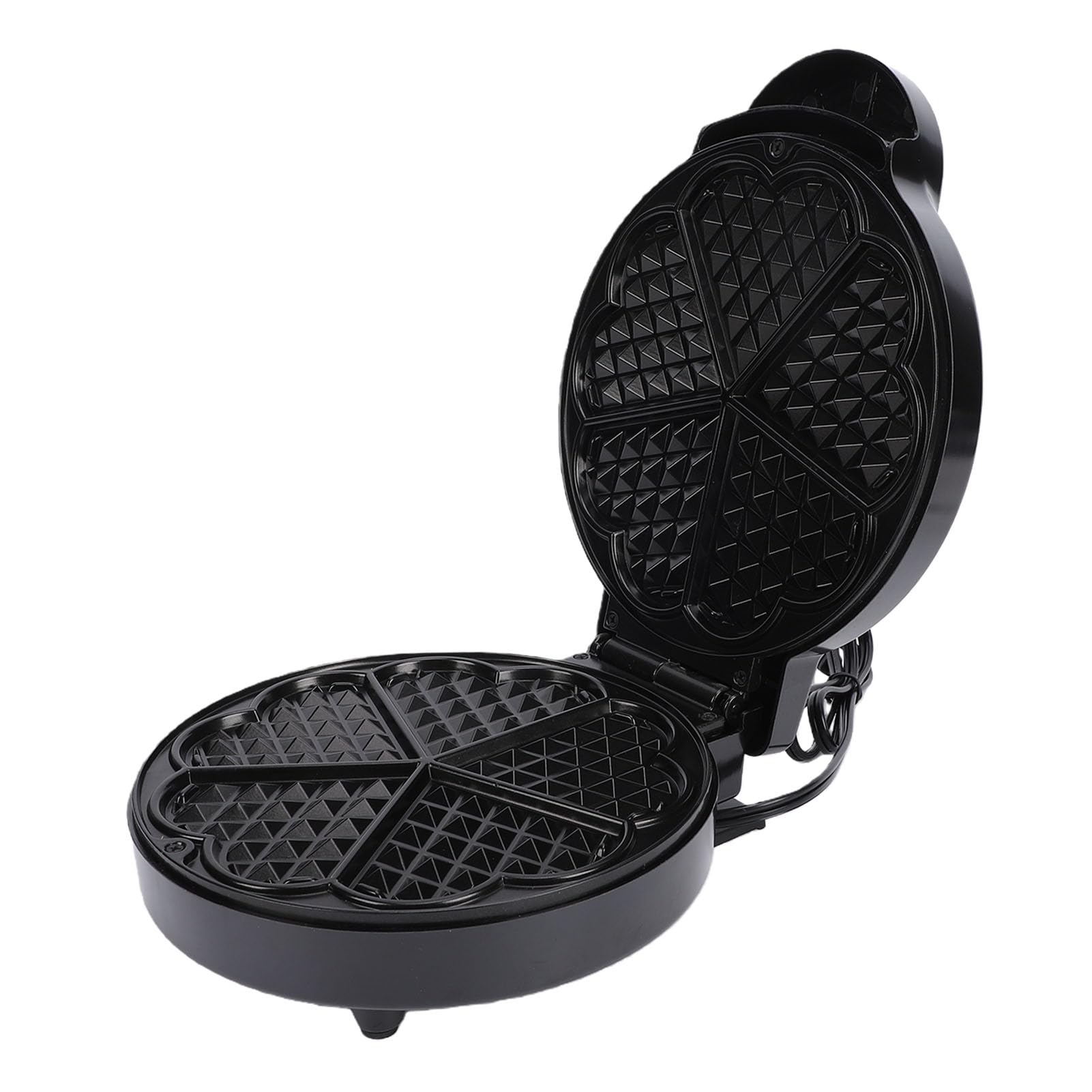 Generic Macchina per Waffle Elettrica Heart da 1000 W Design Compatto con Superficie Antiaderente per Waffle Perfetti a Casa o Alle Feste (Spina europea)