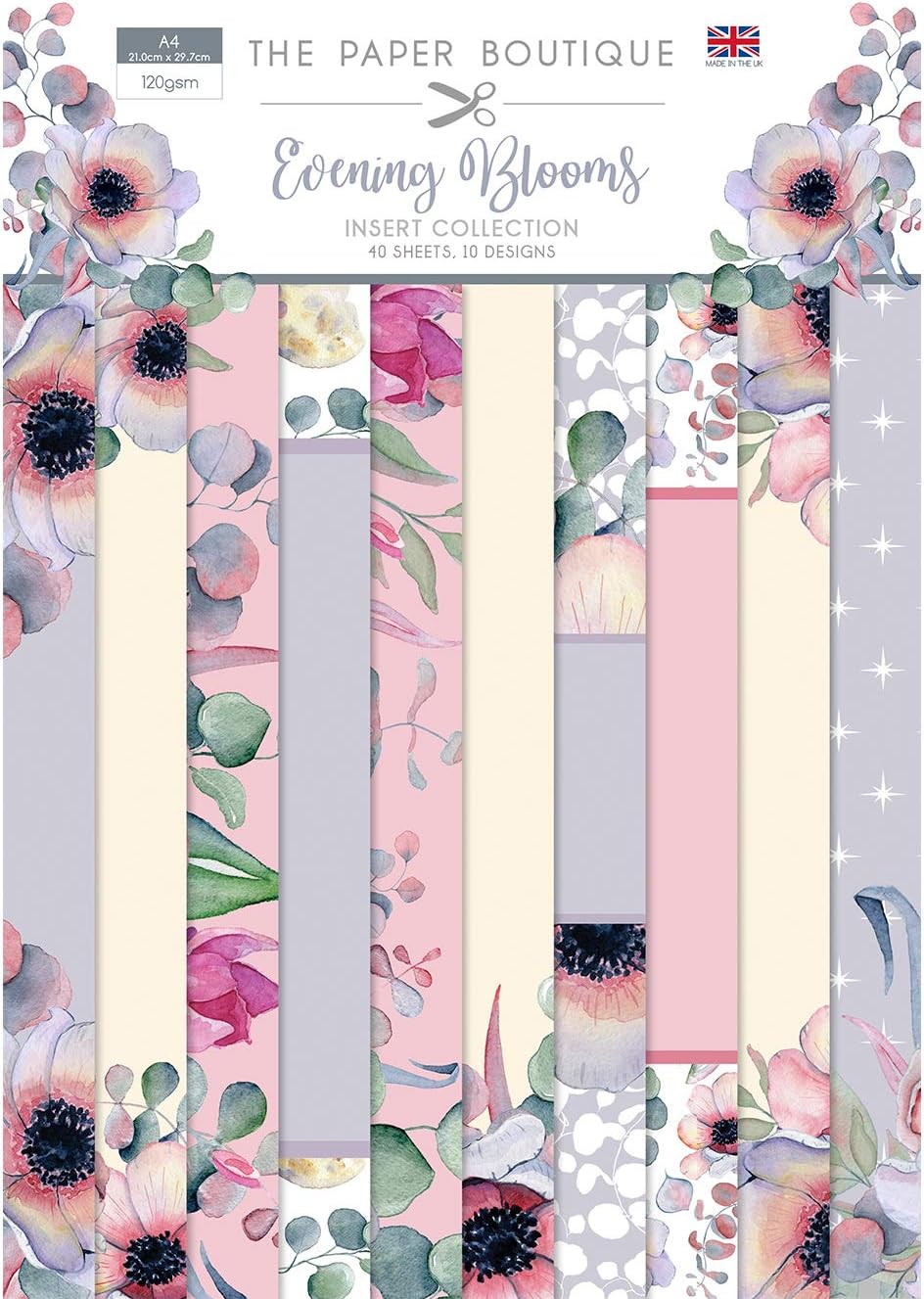 The Paper Boutique Evening Blooms-Insert Collection, Lavender, A4