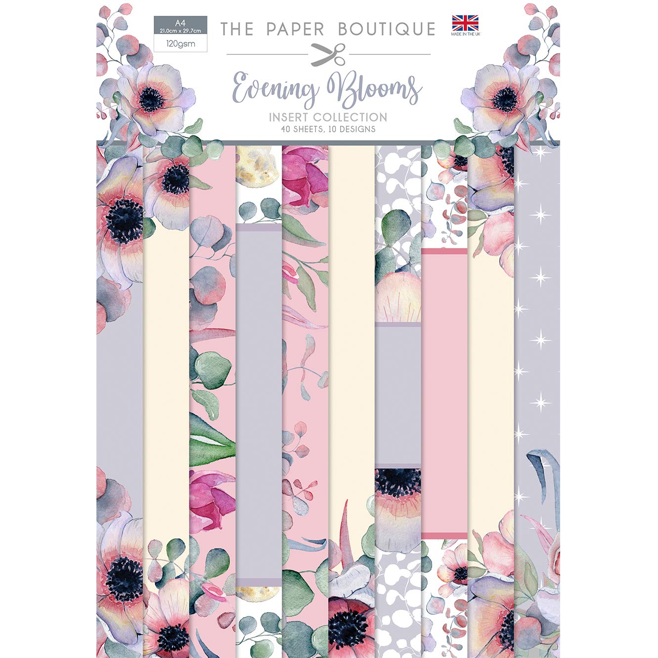 The Paper BoutiqueEvening Blooms-Insert Collection, Lavender, A4