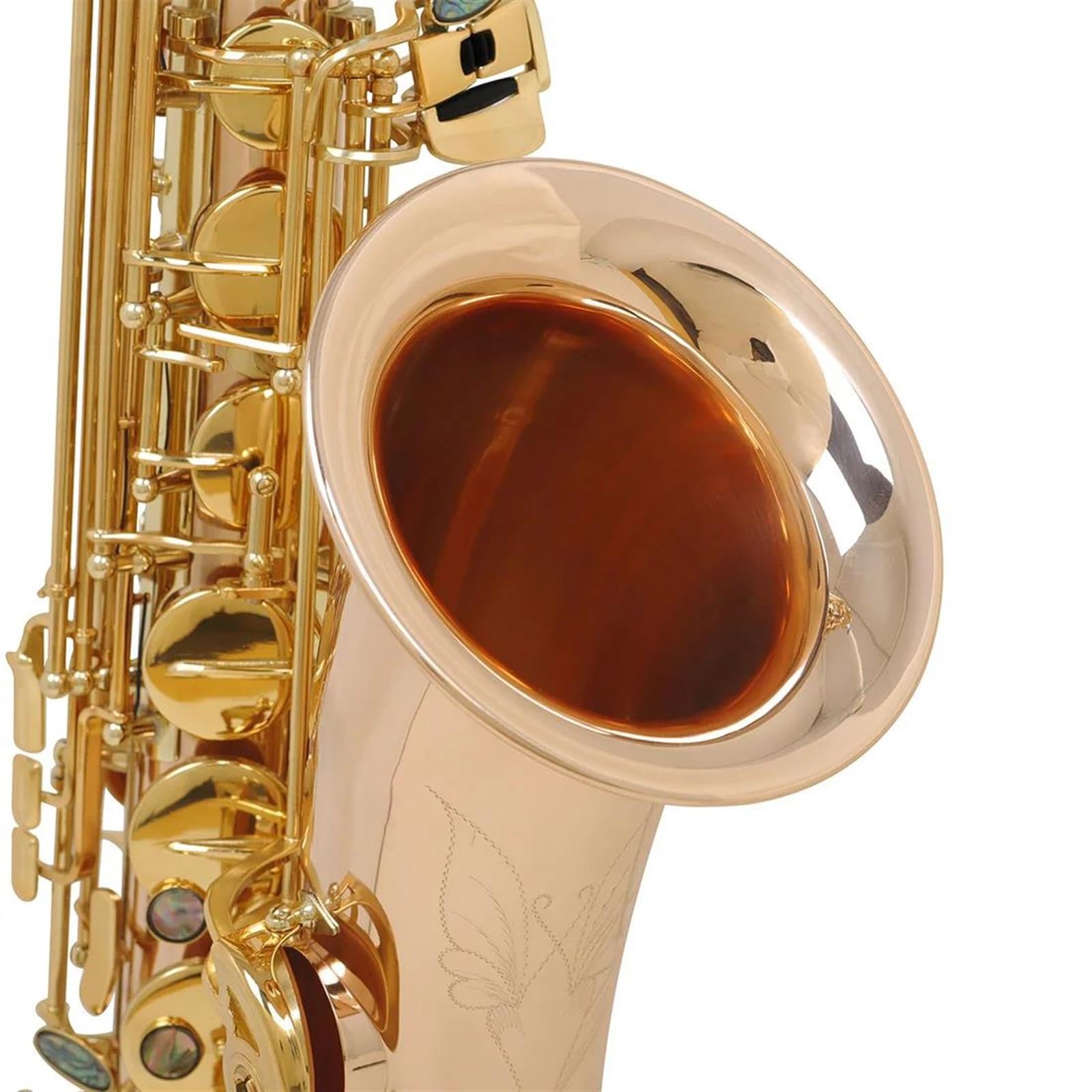 Saksofon Tenorowy Mosiądz B-płaski Tenorowy Saksofon Grawerowany Laserowo Instrument Dęty Drewniany Z Akcesoriami Do Walizki profesjonalny Saksofon