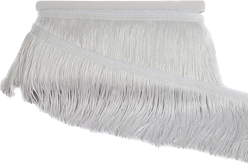 Miniatura 13 de Ribete de flecos de cadeneta de 10 yardas x 4 pulgadas, adornos de tela, costura de borla para decoración de bricolaje, accesorios de ropa, vestido