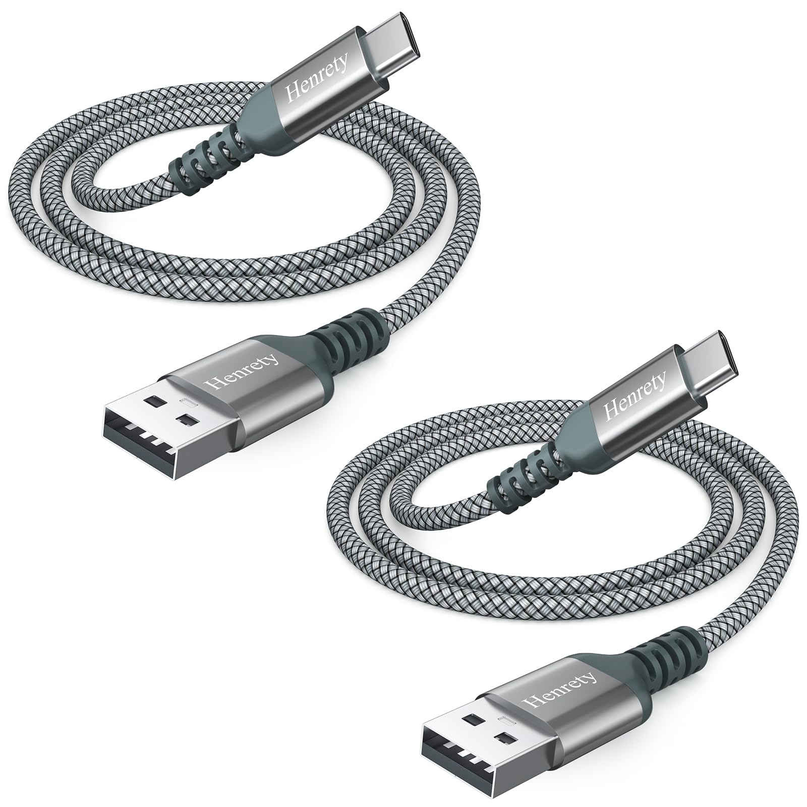 USB-auf-USB-C-Kabel, CarPlay-Autokabel, Schnellladekabel vom Typ C für iPhone 16/16 Pro Max, 15 Pro, 15 Plus, iPad, Samsung Galaxy und andere Geräte mit Typ-C-Anschluss (2, 2M)