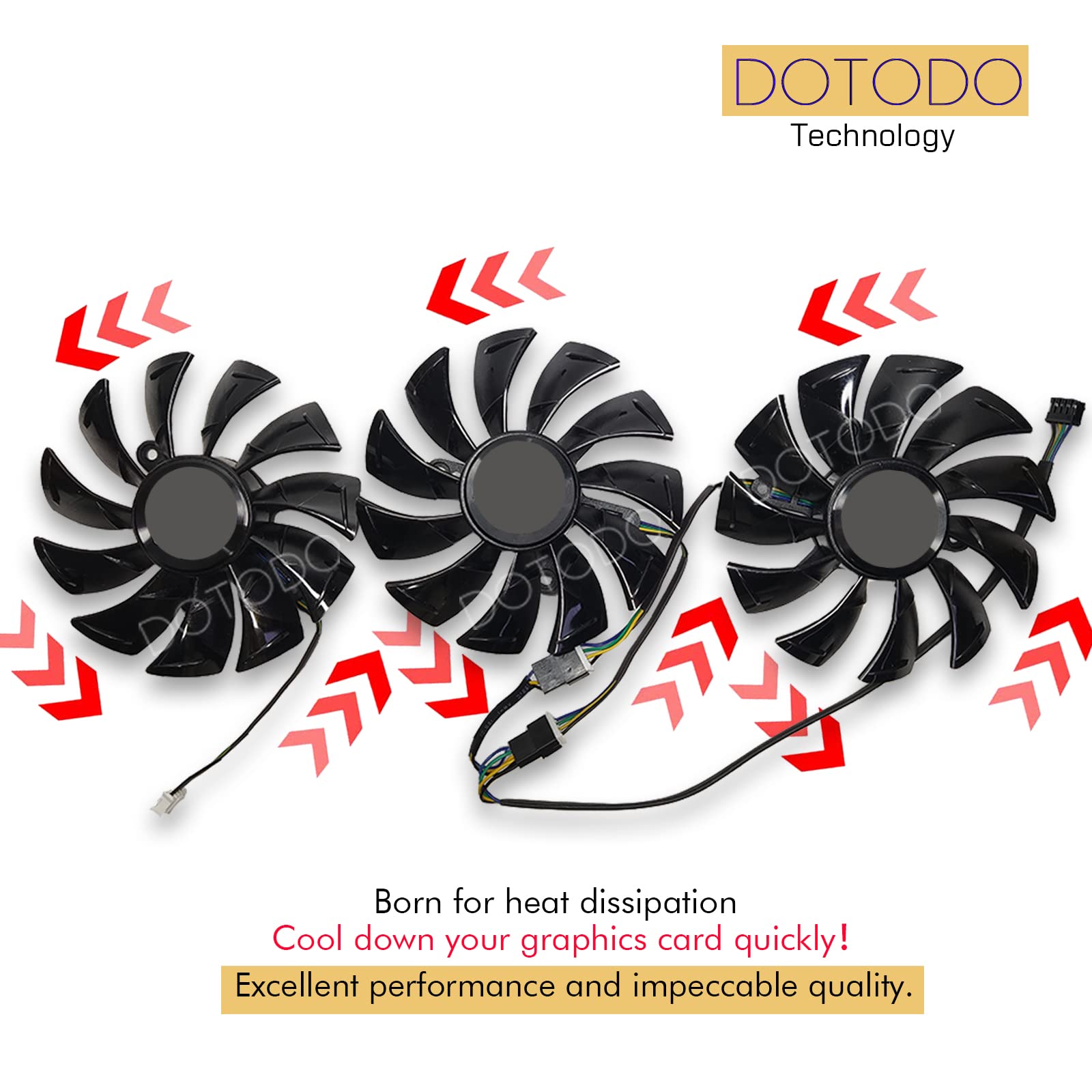 87 mm GA92S2U DC12V 0.46A 4PIN Tarjeta gráfica Ventilador para ZOTAC GeForce RTX 2080 RTX 2080 Ti AMP Edition Ventilador (Fan-ABC)