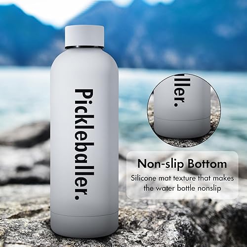 Miniatura 5 de Generic Botella de agua de pickleball  16 onzas, blanco, plástico, deportes, pickleball, actividades al aire libre, libre de BPA, reutilizable,