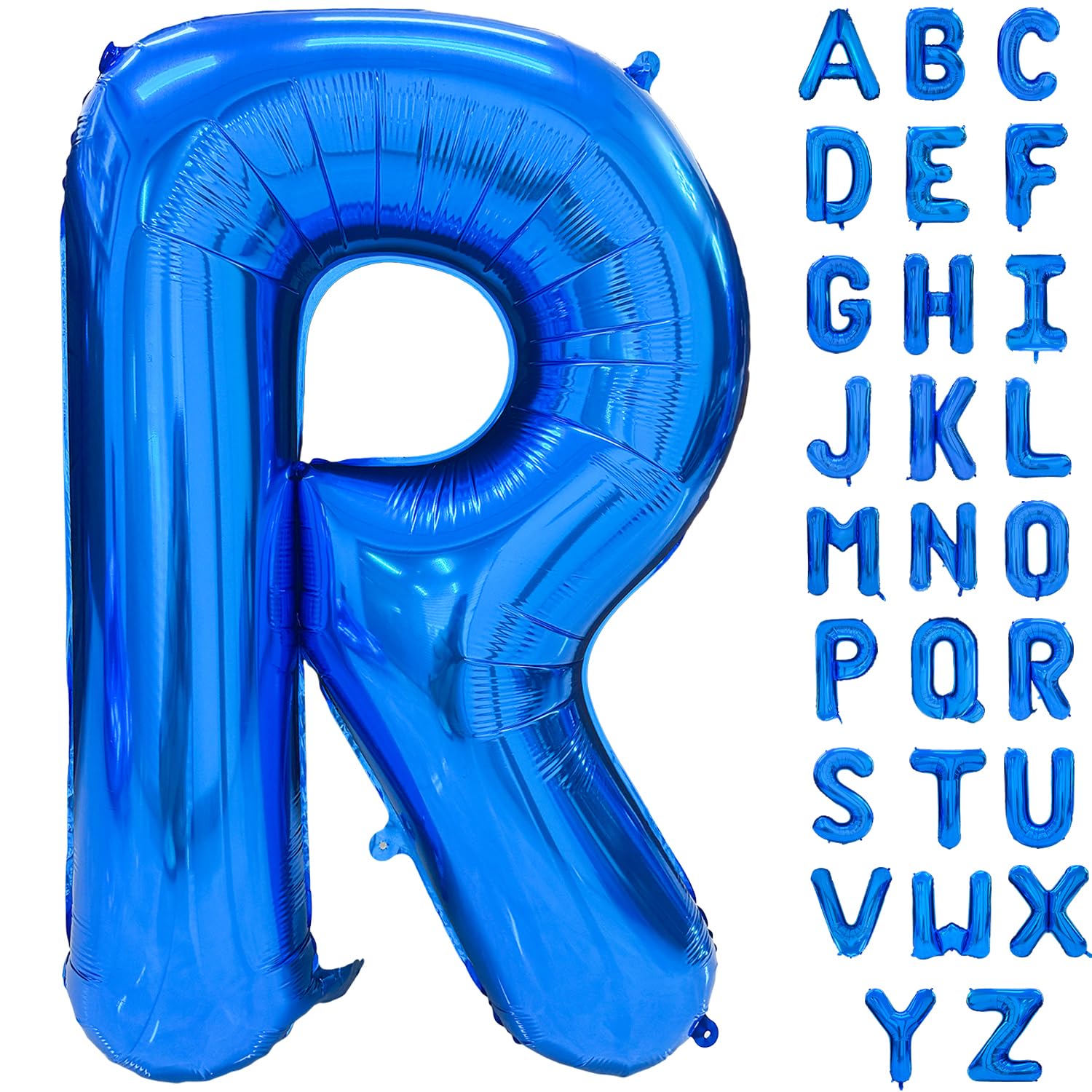 Blue Alphabet Balloon Large Mylar Foil Helium Letter Balloons 40 Inch Blue Balloons Alphabet Letters for Birthday Bridal Shower Anniversary Decorations (Letter R) โ image 1