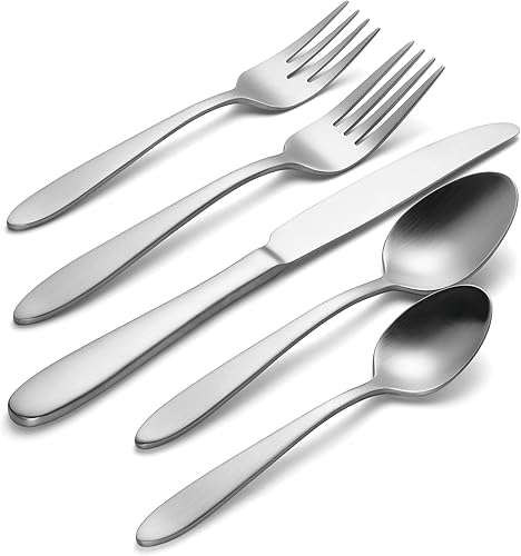 Miniatura 3 de Oneida Mooncrest - Juego de cubiertos de satén para uso diario, 20 unidades, metálico